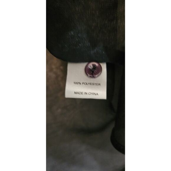 Zoa Womens Small Blouse Sheer Navy V-Neck Pockets Roll Tab Sleeves - Picture 11 of 11